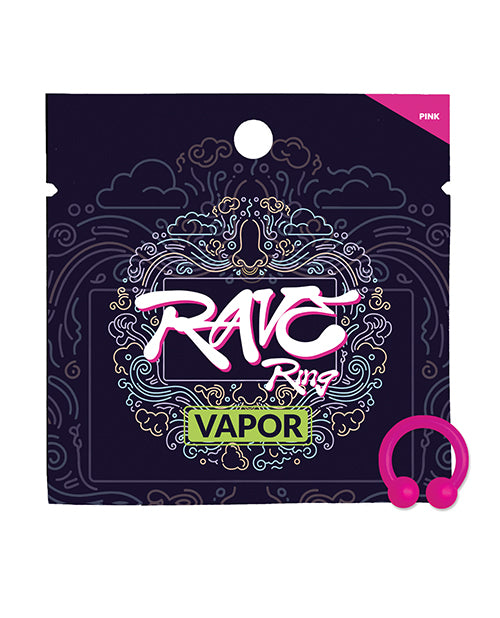 Rave Ring Vapor Single Sachet Eucalyptus Scent Pink packaging with pink nasal diffuser ring.