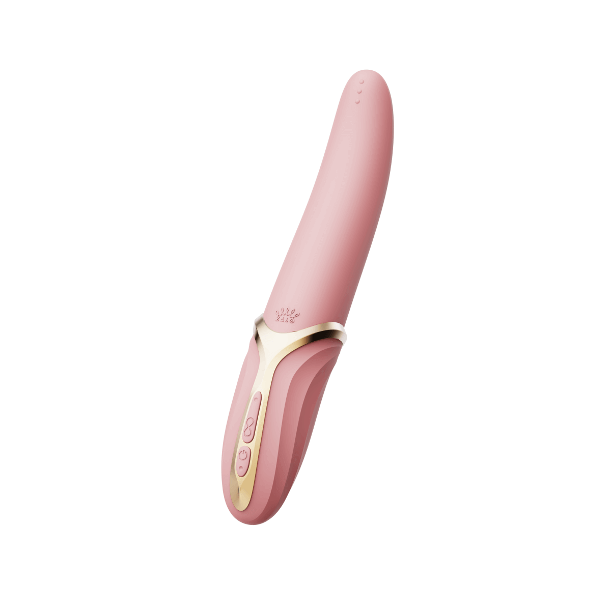 ZALO Aurora Series EVE Oral Simulator Vibrator in pink with dual motors and heating function for enhanced pleasure.