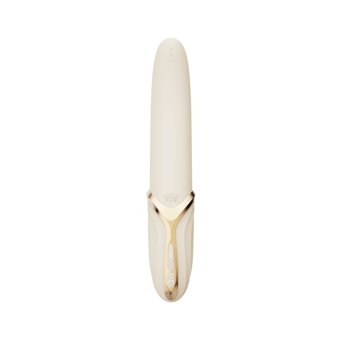ZALO Aurora Series EVE Oral Simulator Vibrator White with Dual Motors and Heating Function