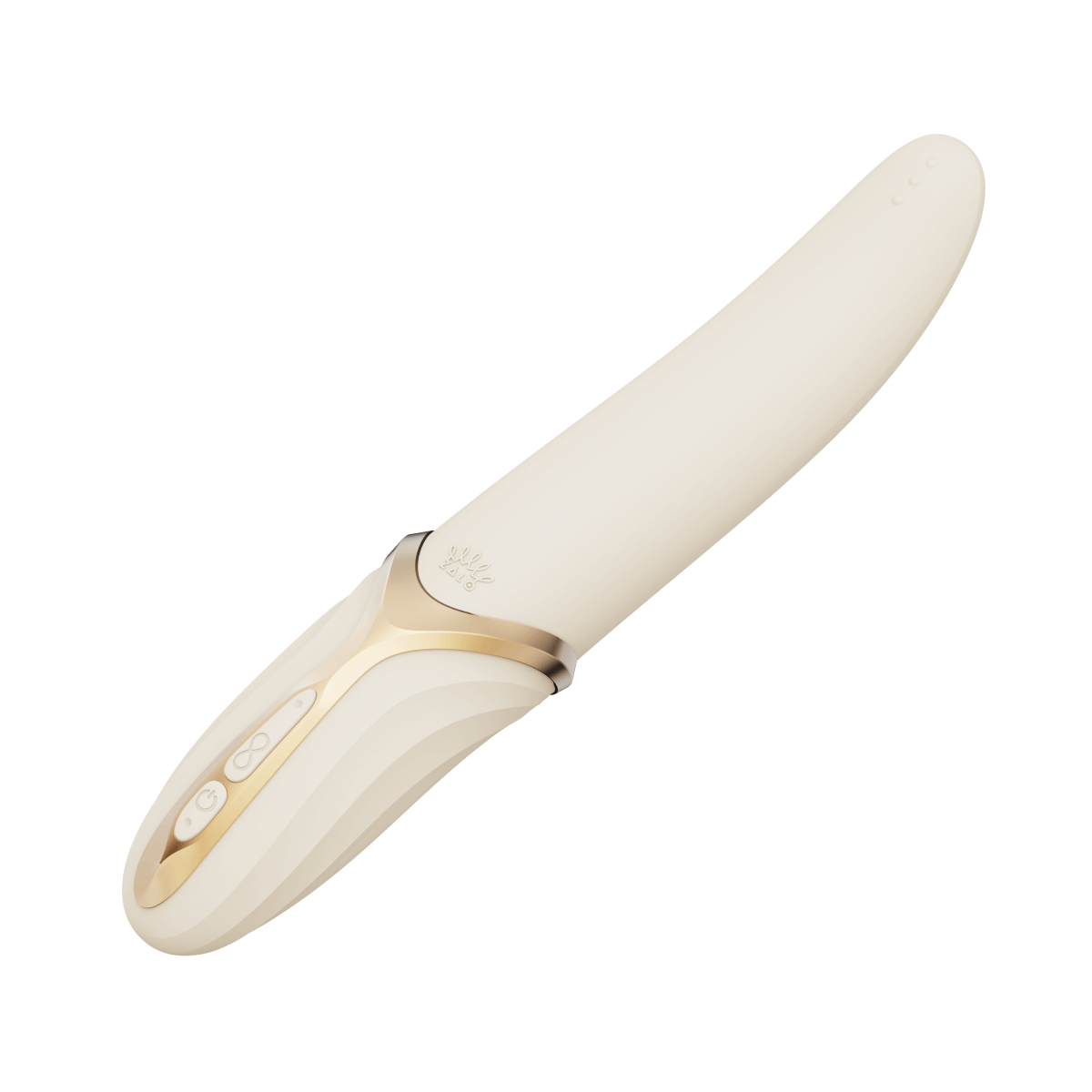 ZALO EVE Oral Simulator Vibrator in white with dual motors and heating function - Aurora Series - silicone design for simulated oral pleasure.