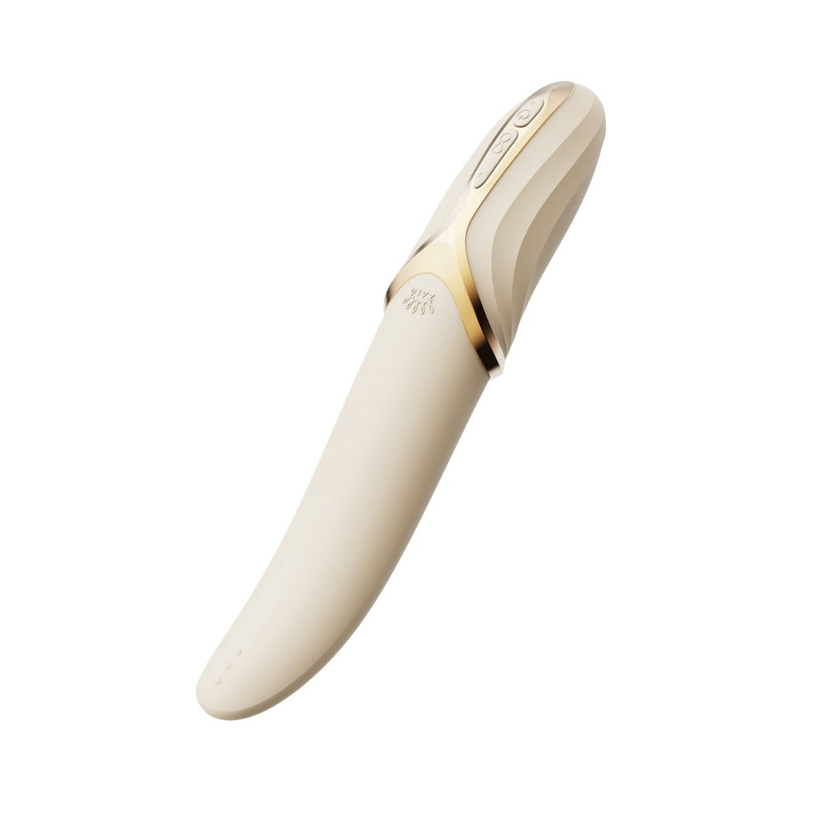 ZALO Aurora Series EVE Oral Simulator Vibrator in white with dual motors, heating function, and lifelike liquid silicone design.