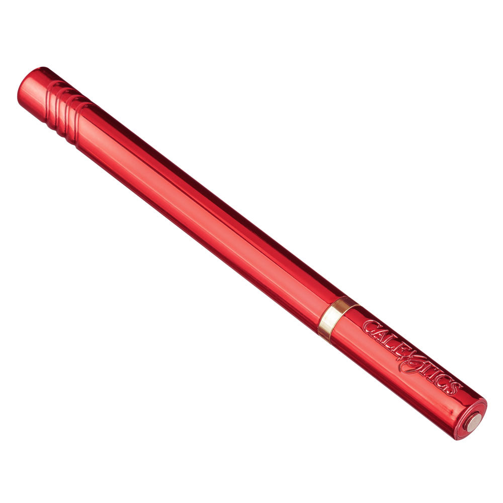 CalExotics Hidden Pleasures Bullet Vibrator Red in a sleek metallic finish, a discreet pleasure tool for ultimate stimulation.