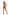 Elegant Moments Heart Net Open Crotch Bodystocking Red on a model showcasing its playful heart-patterned design.