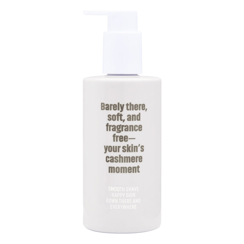 Coochy Shave Cream Au Natural 8 Oz bottle with pump for a smooth, rash-free shave experience.
