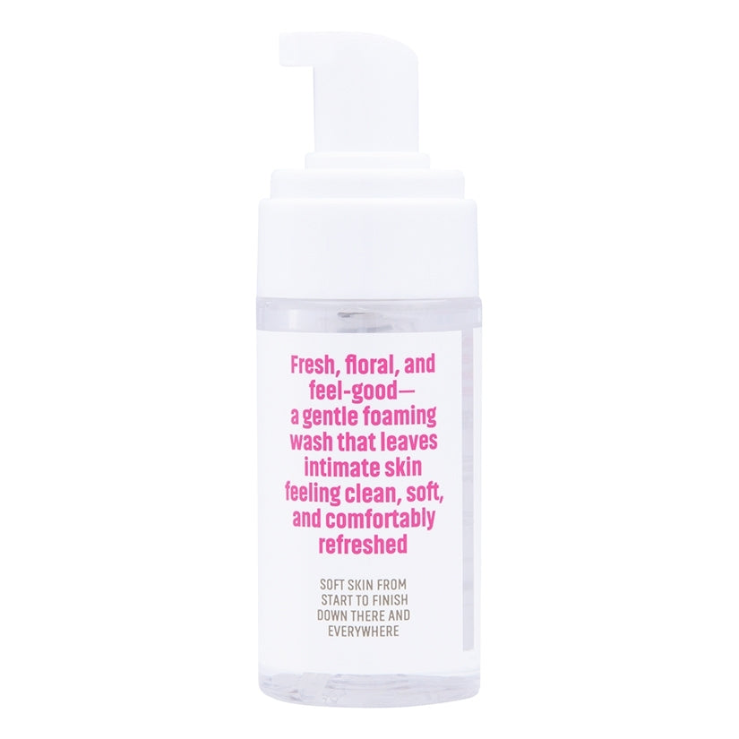 Coochy Fab Fresh Intimate Foaming Cleanser Peony 4 Oz in a pump bottle, designed for gentle cleansing of sensitive areas.