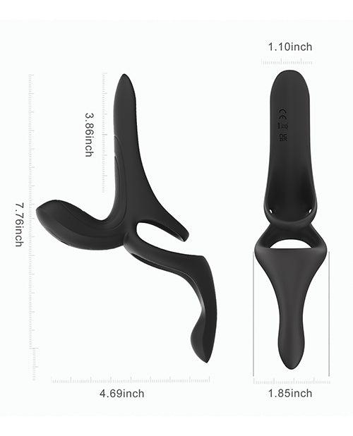 Pleasure Pivot App-Controlled Couples Vibrators Black