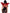 Leg Avenue Devil Wing Body Harness One Size Red showcased from behind with glossy black bodysuit and vibrant red wings.
