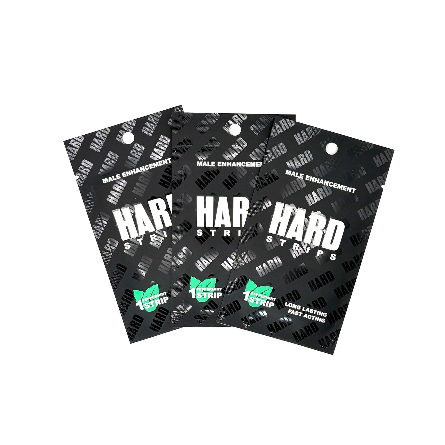 Hard Strips 3 Pack Fast-Acting Vitality Support Oral Strip packaging displaying three strips for vitality support.
