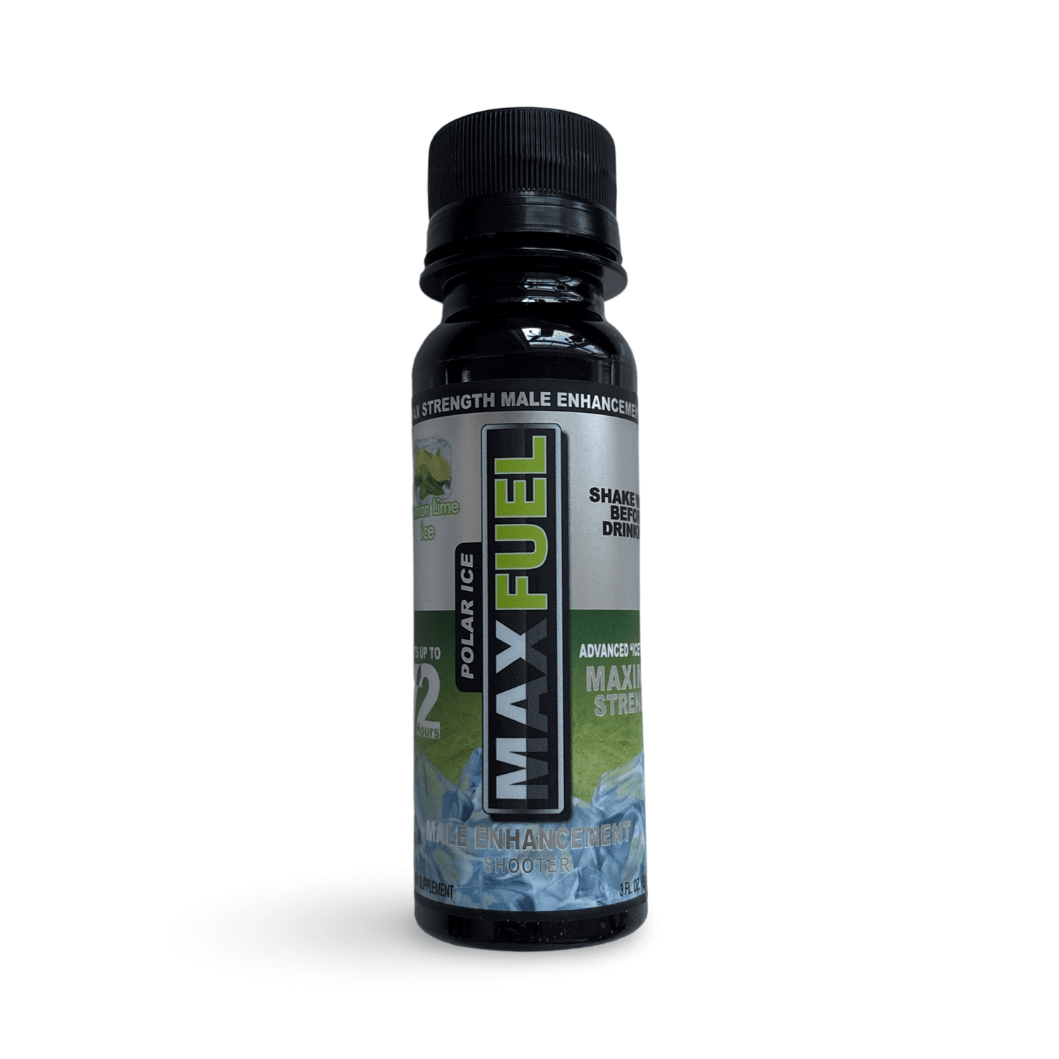 MaxFuel Polar Ice Lemon Lime Ice 3 Pack 3 Oz Liquid Shots - energy boosting drink for stamina and performance.