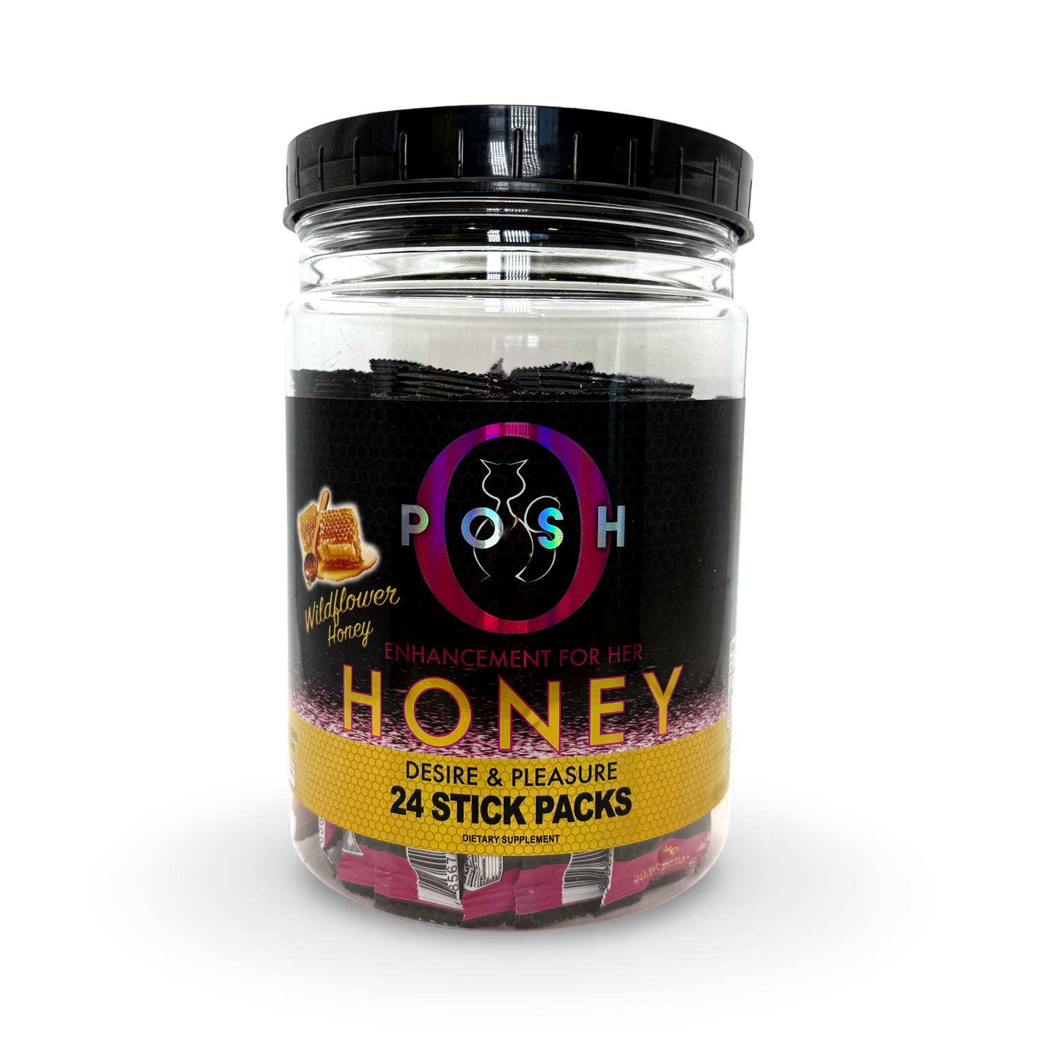 Posh Enhancement for Her Honey – Wildflower Flavor | 24 Sticks Display