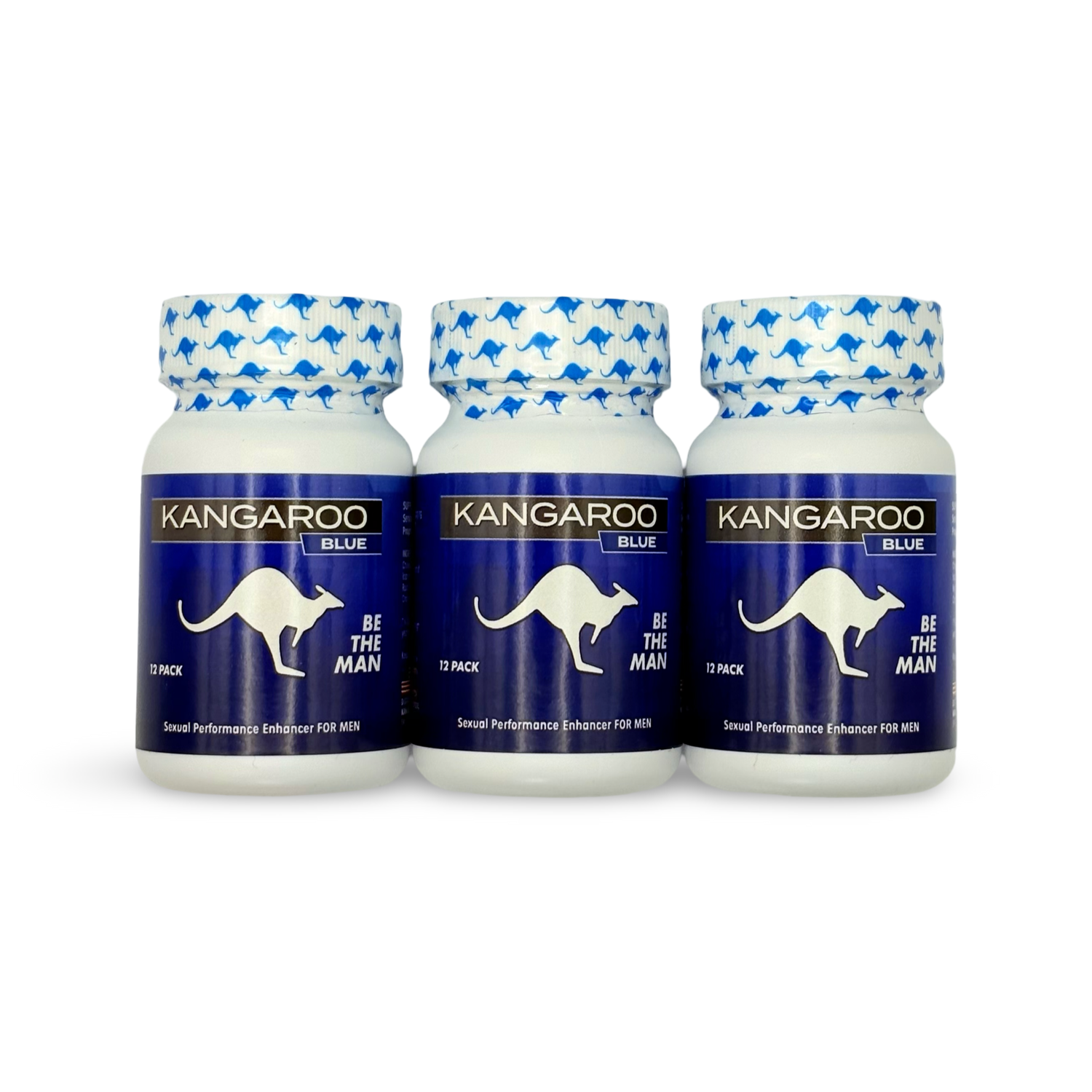 Kangaroo Blue 3200 mg Pills – 3 Bottle Pack (36 Capsules)