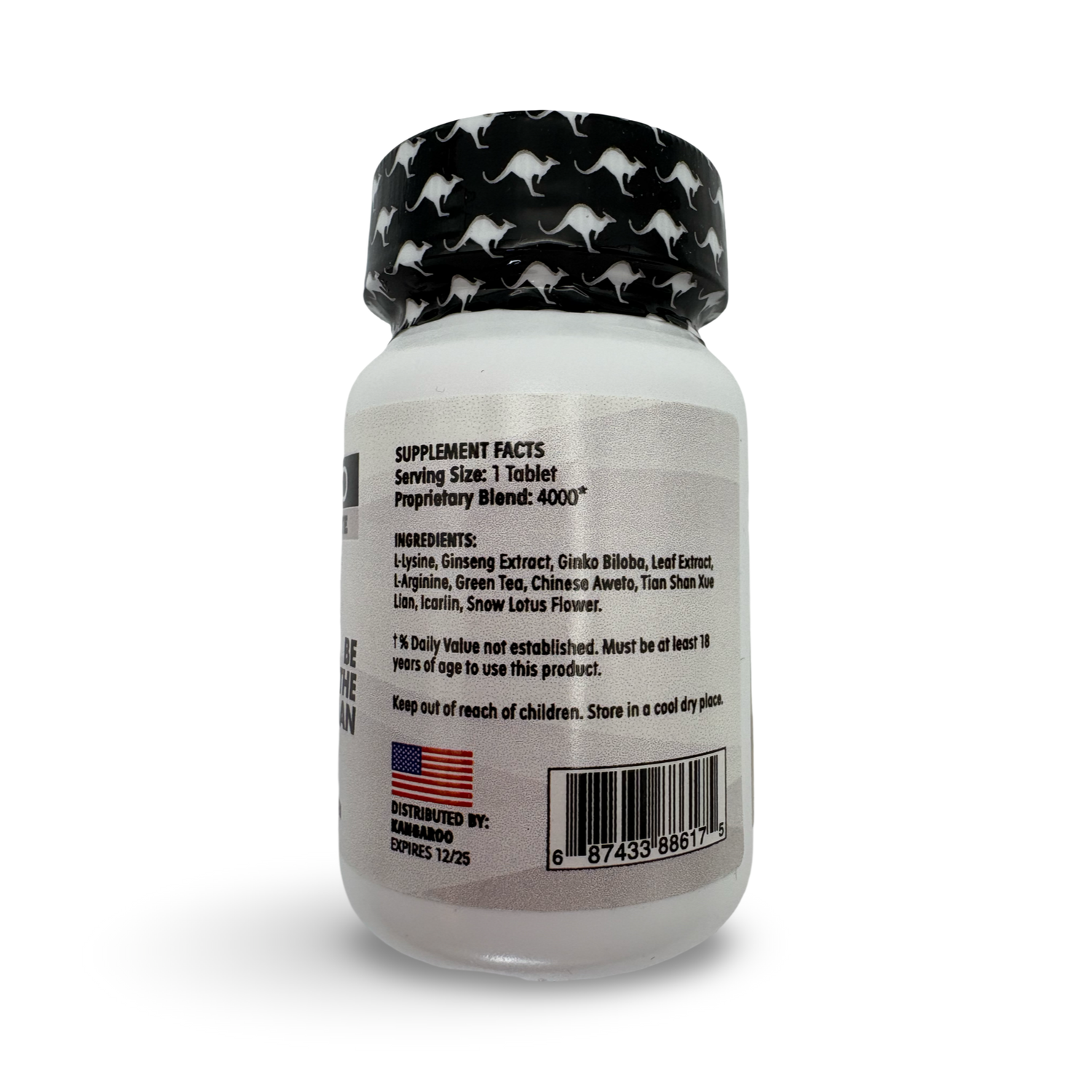 Kangaroo White Extra Strong 4000 mg – Male Vitality Supplement (12 Tablets)