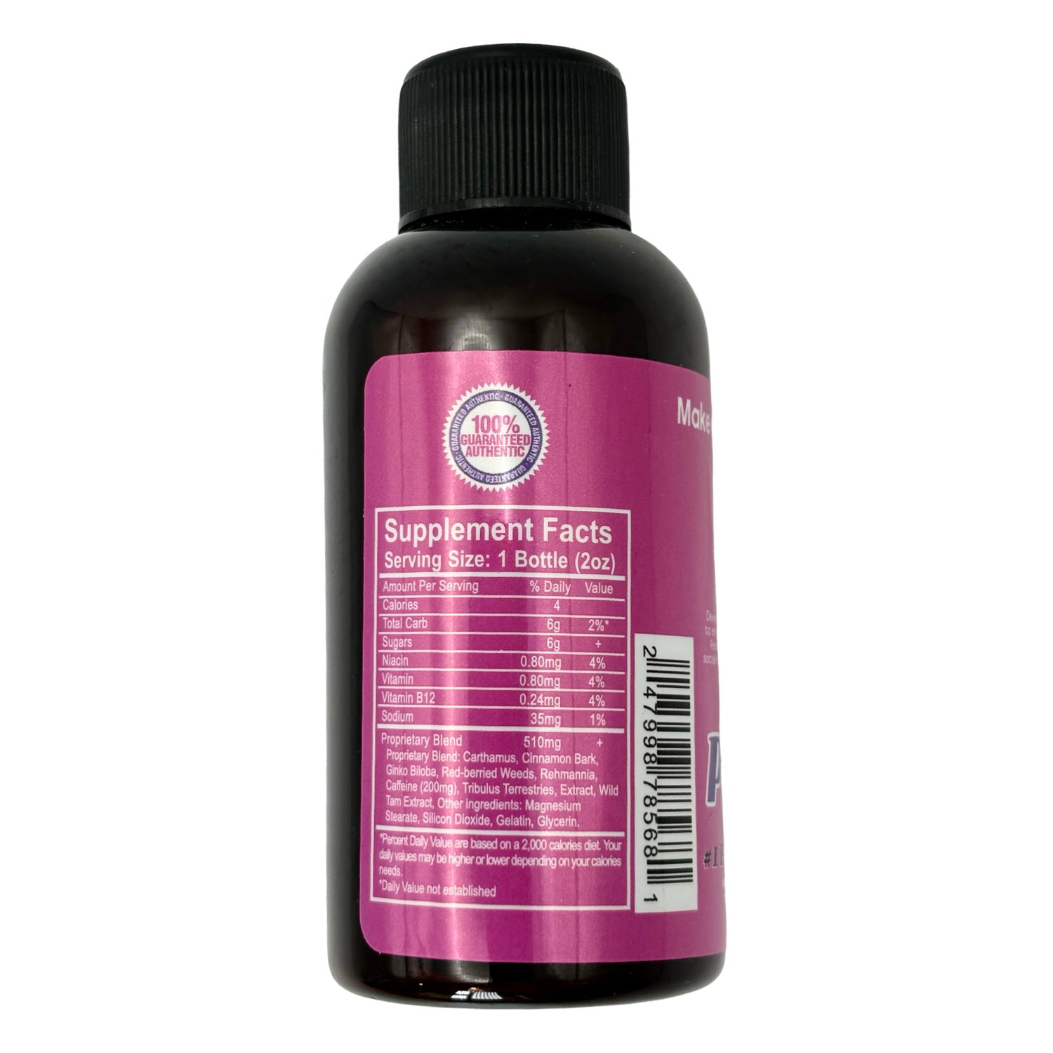 Pink Pussycat – Herbal Energy & Vitality Shots for Women | 3 x 2 oz Bottles