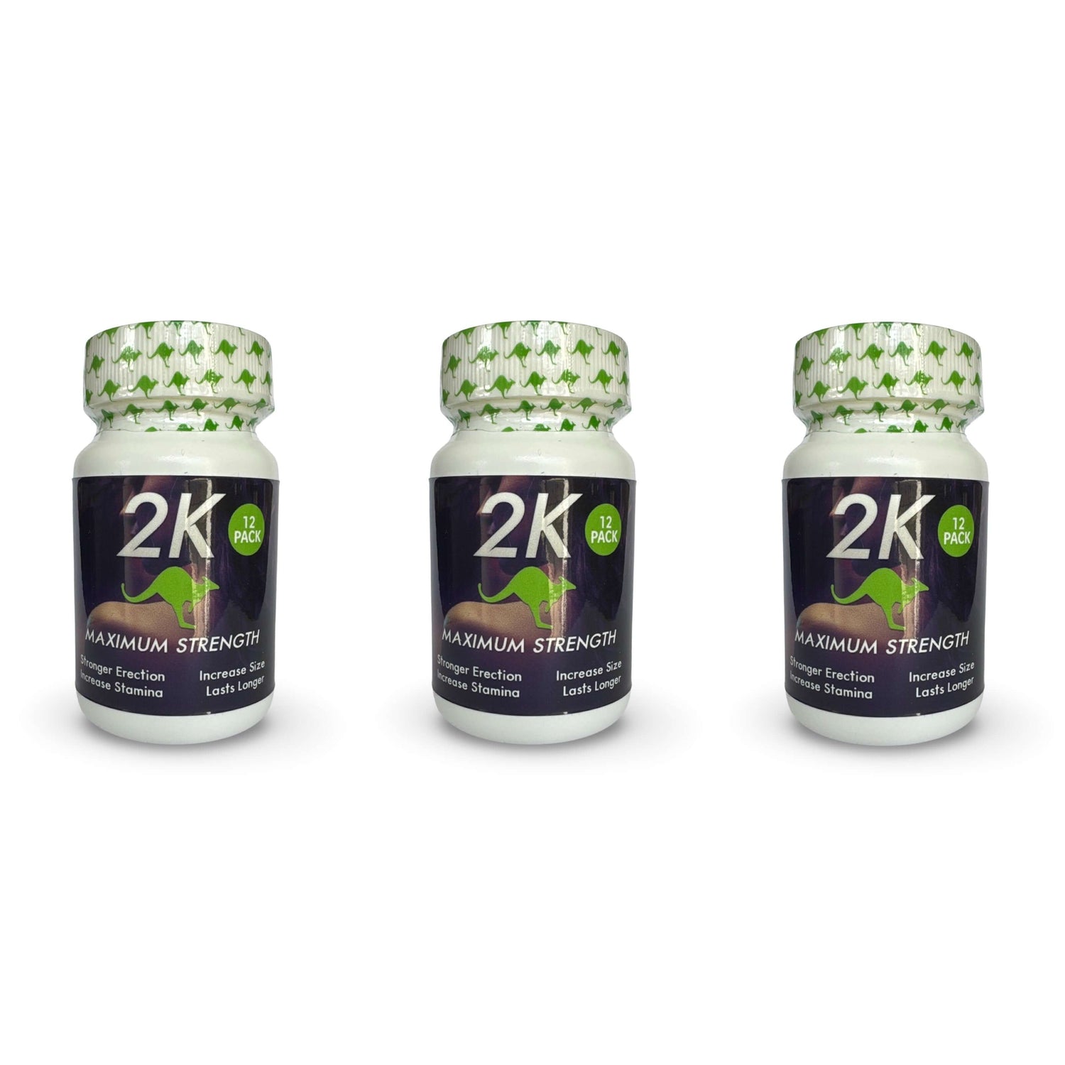 Kangaroo 2K Male Enhancements 3 Bottles Pack for increased stamina and performance