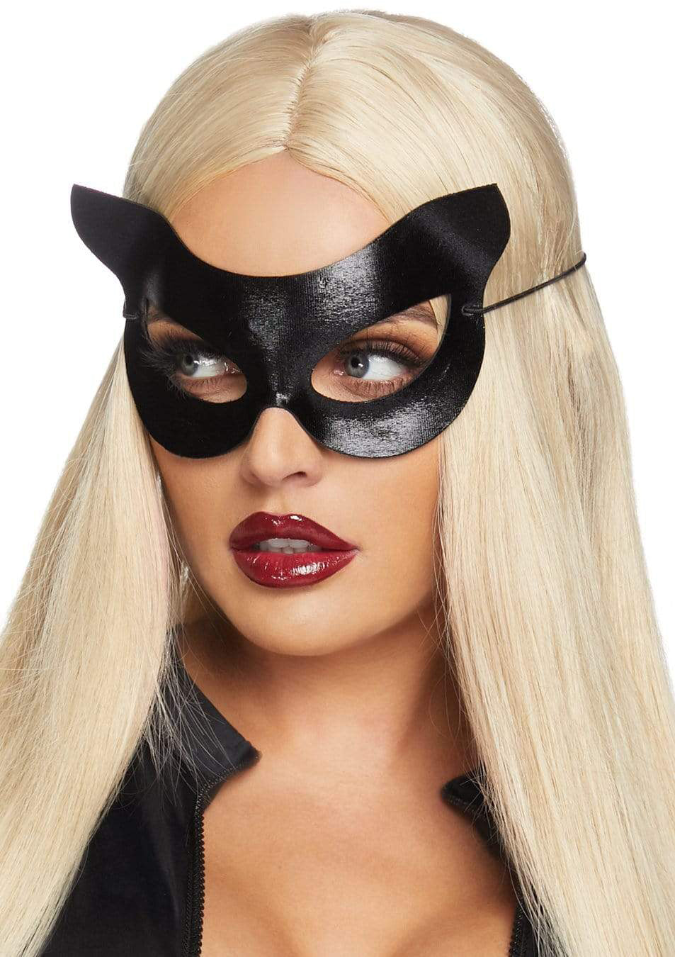 Leg Avenue Vinyl Cat Mask One Size Black