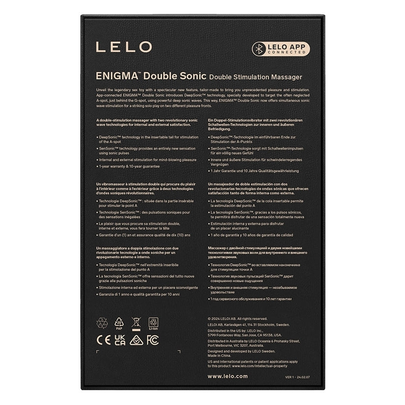 Lelo Enigma Double Sonic Massager Cyber Purple