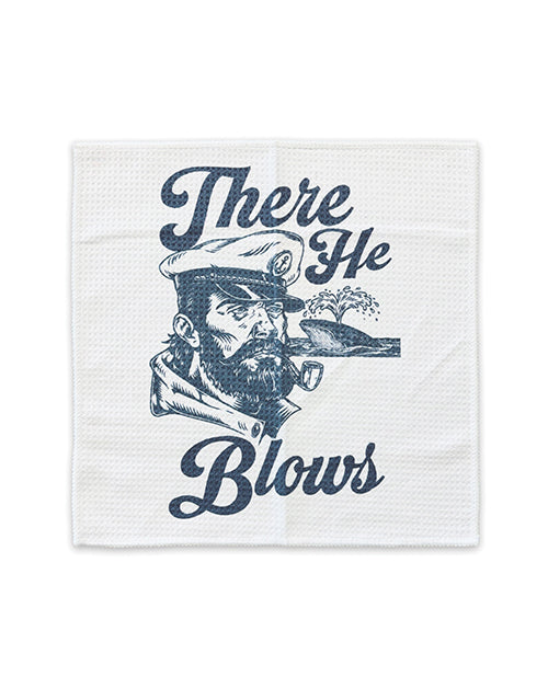 Cleanie Genie Seamen Cum Rags 3 Piece Set nautical-themed cloth with captain illustration and pun
