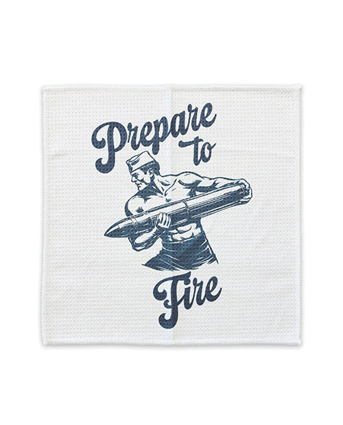 Cleanie Genie Seamen Cum Rags 3 Piece Set featuring a sailor graphic with the text 'Prepare to Fire'.
