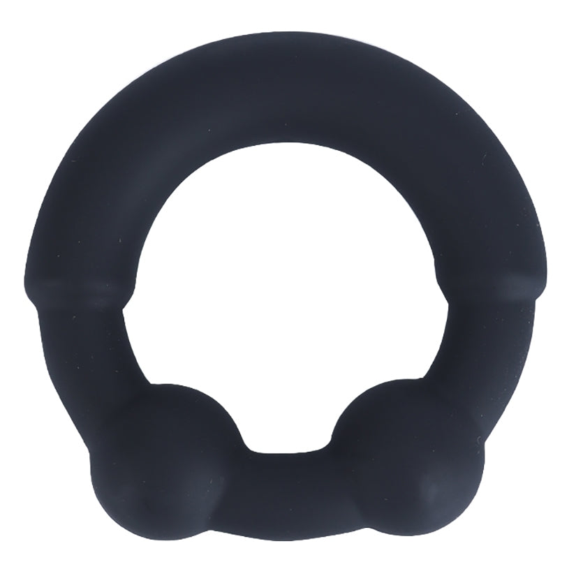 Maia Toys Axel Cock Ring for Men - a soft, black silicone cock ring designed for enhanced pleasure and lasting performance.