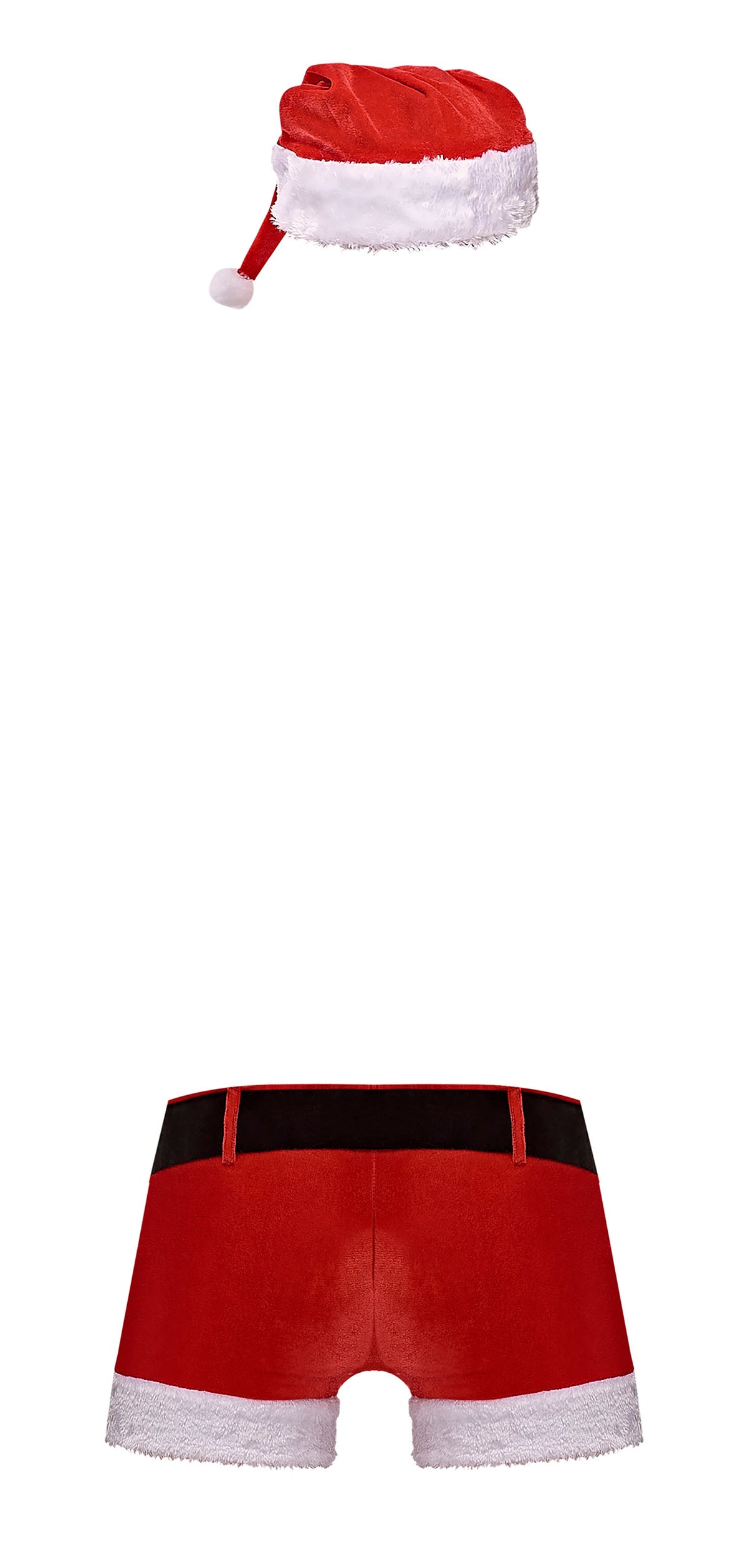 Male Power St Dick Santa Shorts and Hat Red L/XL featuring red Santa shorts and matching Santa hat.