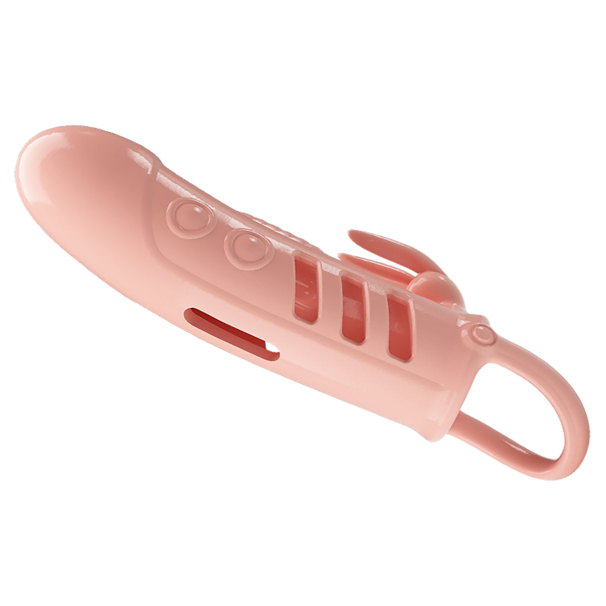 Pretty Love Penis Sleeve Sloane Flesh, a vibrating rabbit-style sleeve for enhanced stimulation and pleasure.