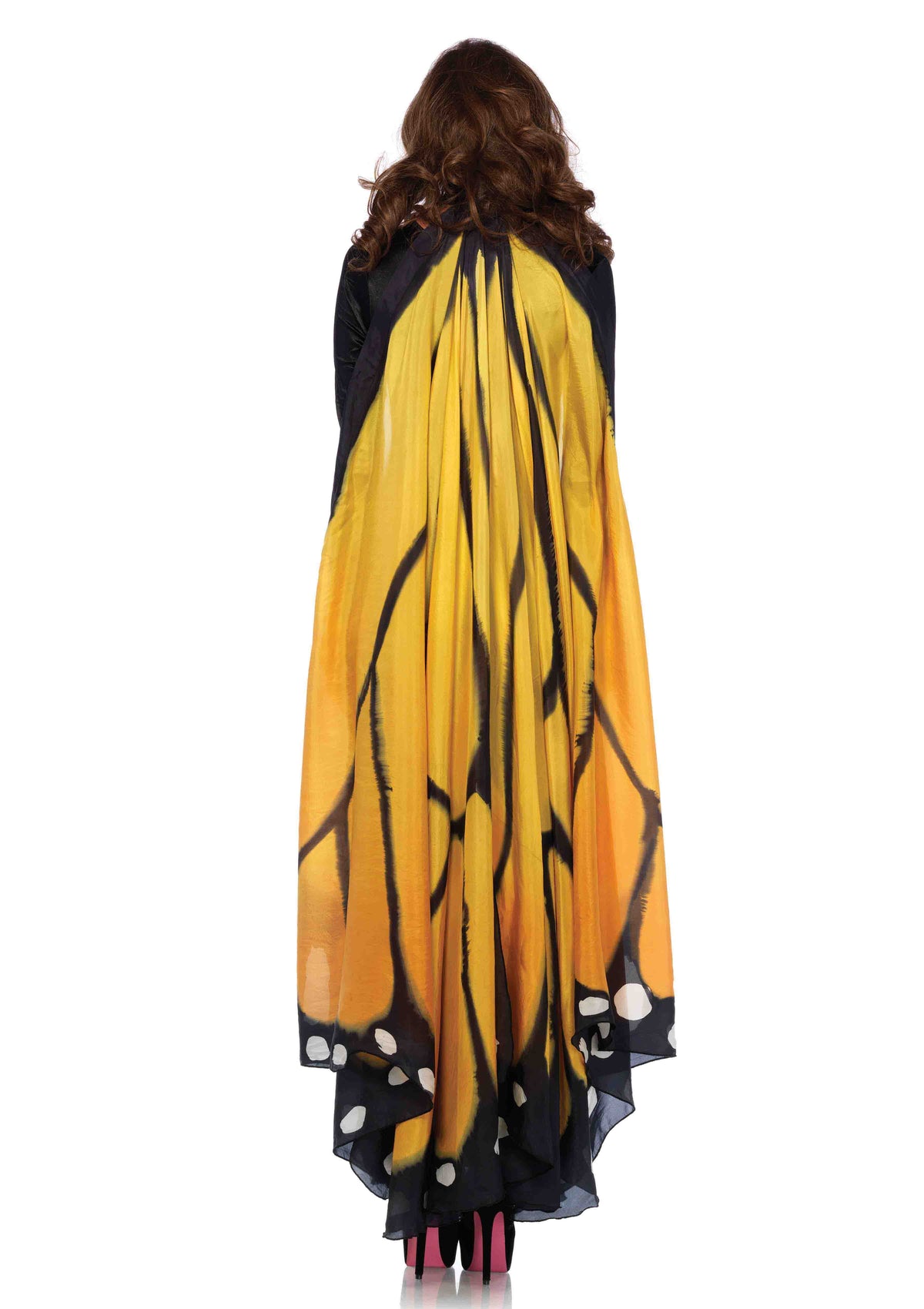 Leg Avenue Festival Butterfly Wing Halter Cape Orange Black - Image 2