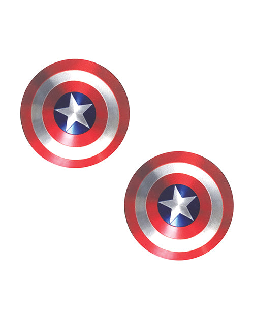 Neva Nude Shield Pasties Multicolor One Size with bold shield design for stylish coverage.