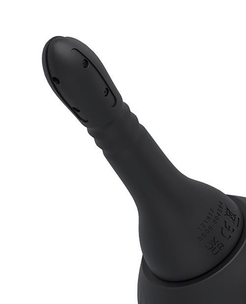 Close-up of the nozzle of the Nexus Thrusting Automatic Douche for anal hygiene.