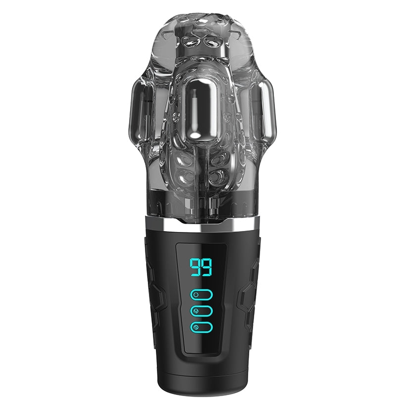 Peak Performa Hypershaker Fantasizer Masturbator Black with clear design and digital controls.