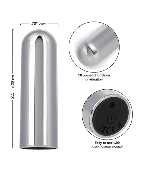 Turbo Buzz 10 Function Bullet Stimulator Silver - Image 5