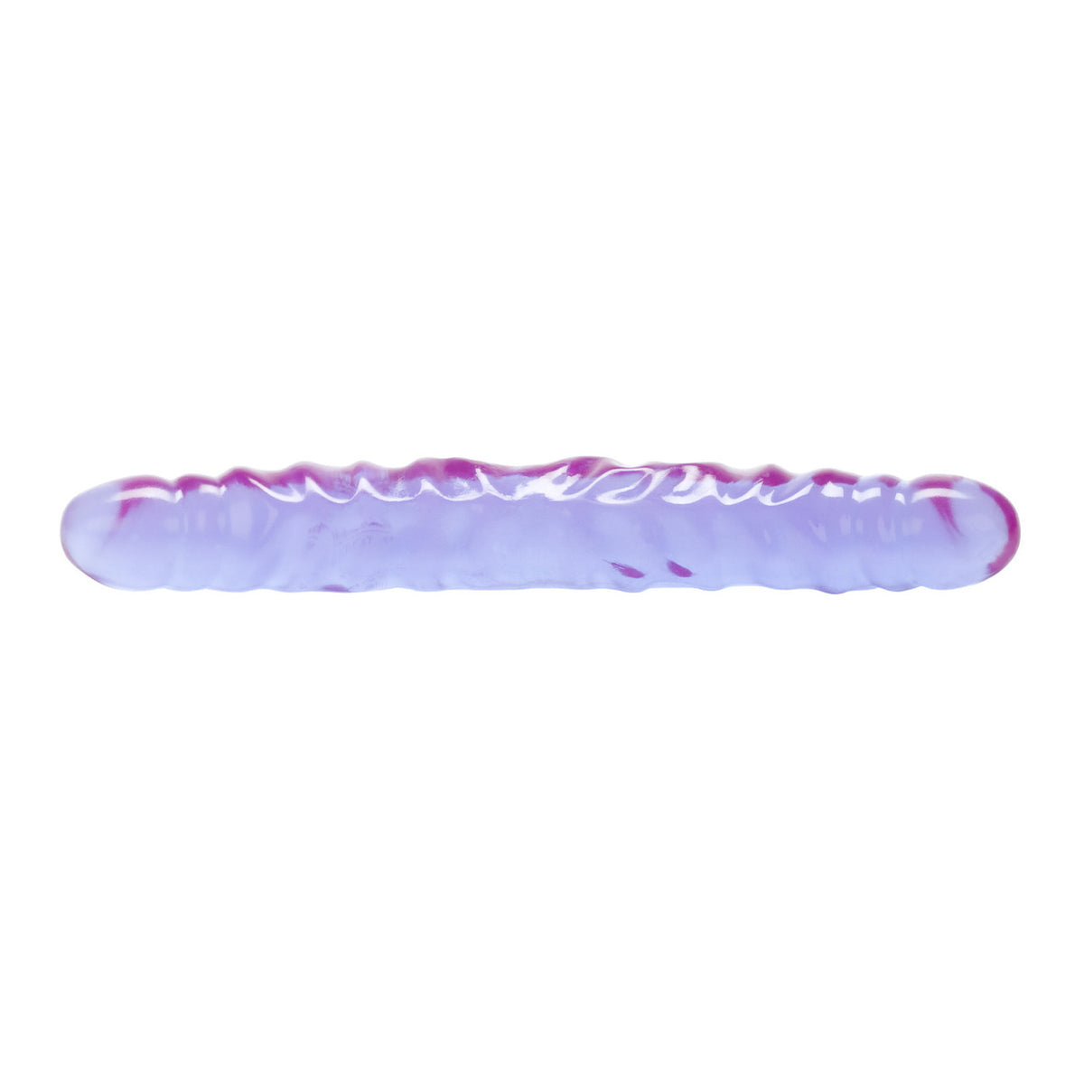 Reflective Gel Veined Double Dong 12 Inch Lavender displayed against a white background.