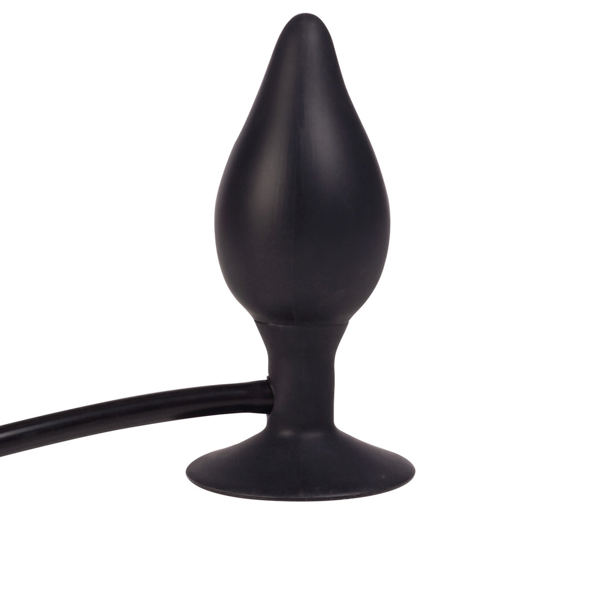 Colt Large Inflatable Silicone Pumper Plug Black with inflatable design and smooth finish.