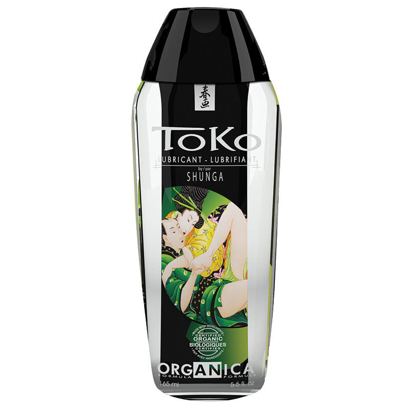 Shunga Toko Organica 5.5 Oz Water Based Lubricant bottle with elegant design and organic certification.