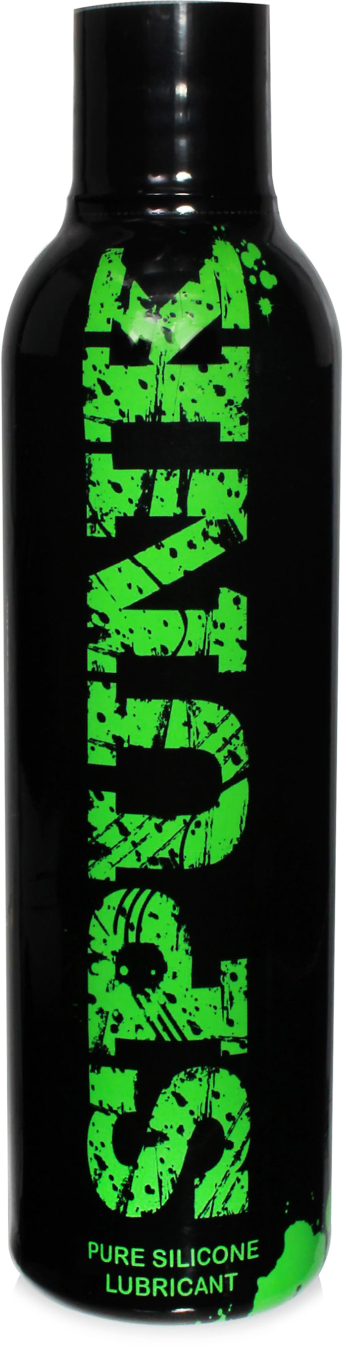 Spunk Lube Pure Silicone Lubricant 8 Oz bottle with black and green design.