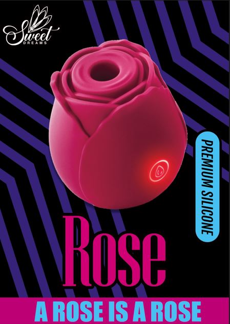 Rose Air Suction Premium Clitoral Massager in elegant rose design with premium silicone and subtle controls.