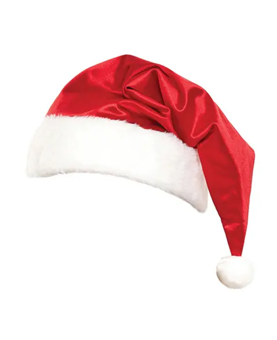 Holiday Santa Hat Red and White One Size with classic red and white design, perfect for festive occasions.