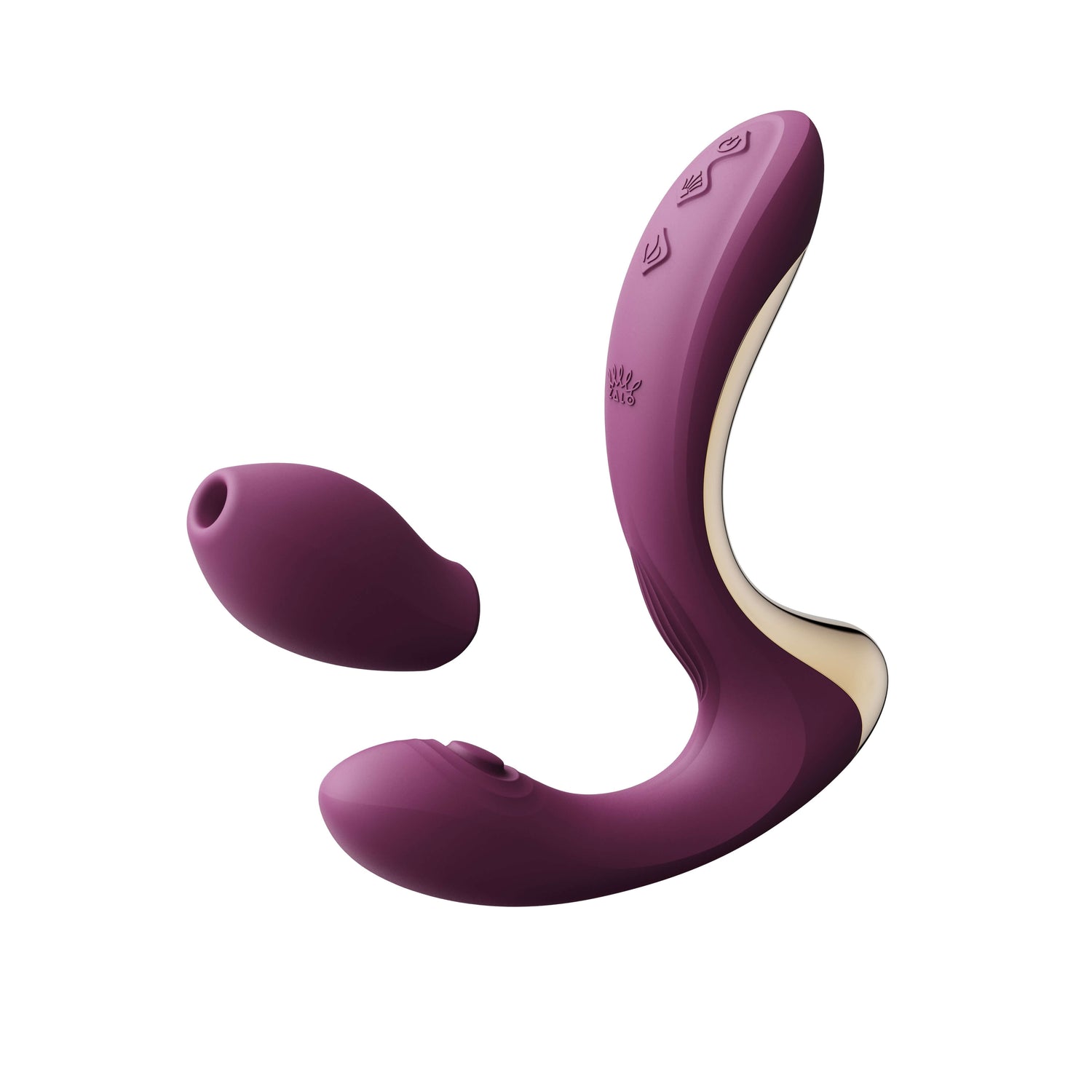 ZALO Talis G-Spot PulseWave Vibrator in velvet purple for dual stimulation and G-spot pleasure.