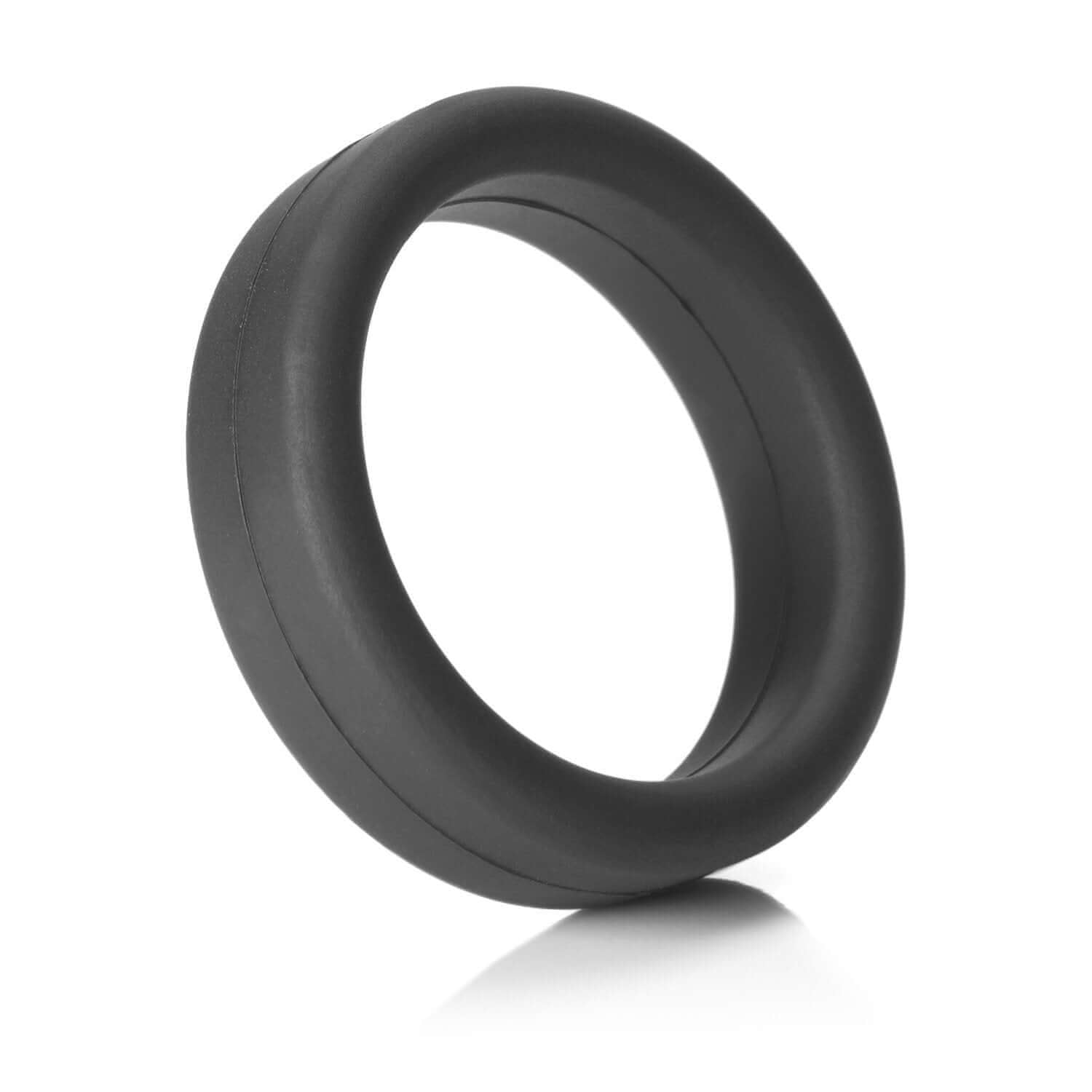 Tantus Super Soft C-Ring in Black, premium silicone, designed for comfort and extended pleasure.