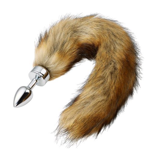 Cloud 9 Magnetic Tails Kit Small Anal Gems Butt Plug with furry fox tail attachment.