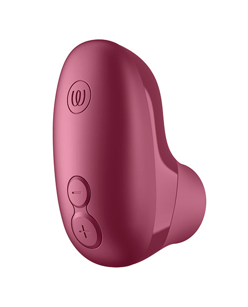Womanizer Snap Clitoral Stimulator Crushed Berry in rich berry color, designed for powerful, contactless stimulation.