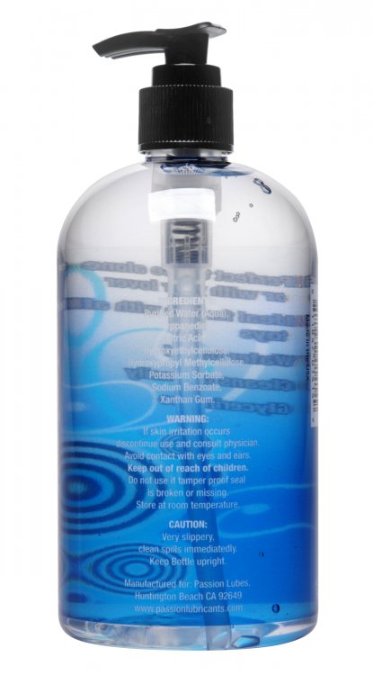 Passion Natural Water Based Lubricant 16 Oz bottle with pump dispenser, designed for smooth glide and natural-feeling comfort.