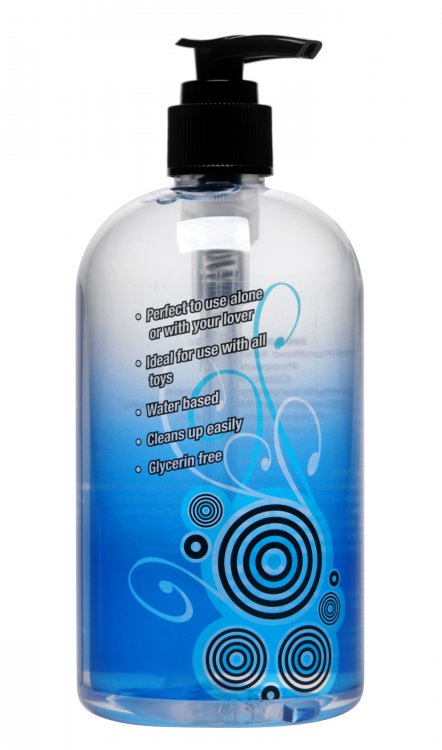 Passion Natural Water Based Lubricant 16 Oz bottle with pump, ideal for all toys, water-based, glycerin-free.