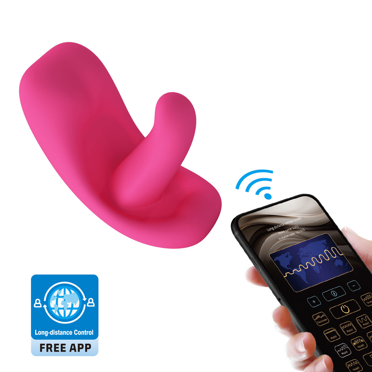 Pretty Love Hazelynn App-Controlled Vibrator Pink with smartphone control for clitoral stimulation.