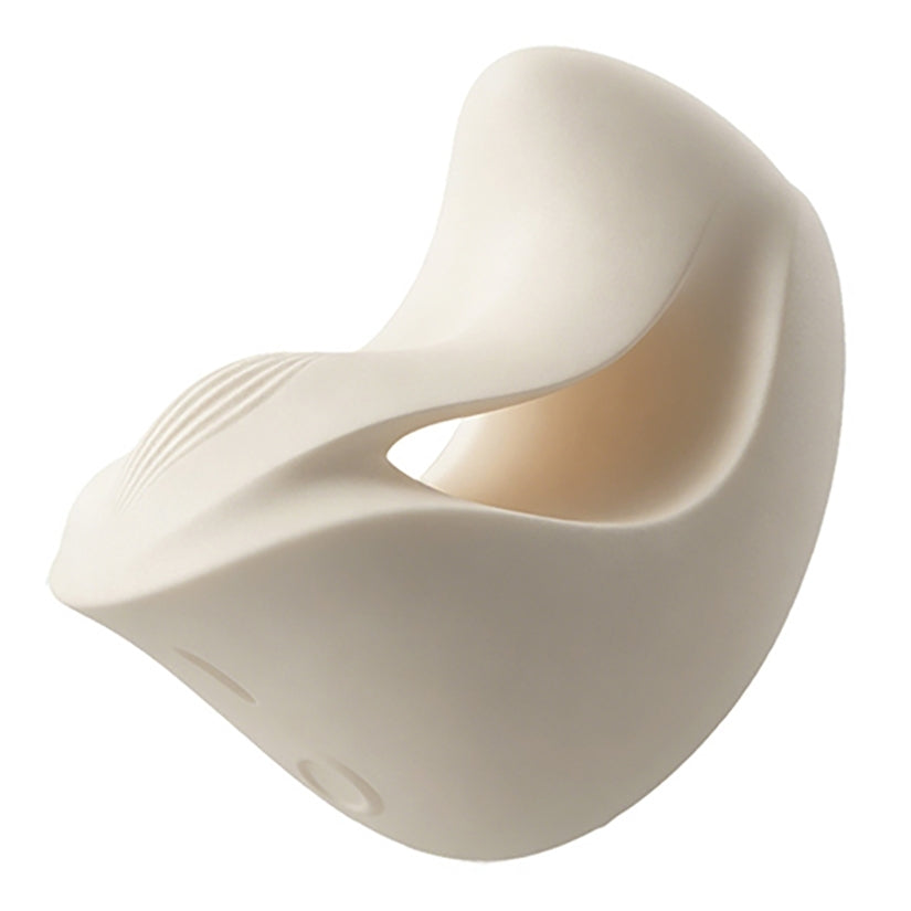Zalo Mochi Dual Head App Controlled Vibrator Ivory White featuring a soft, dual-head design for multi-zone pleasure.