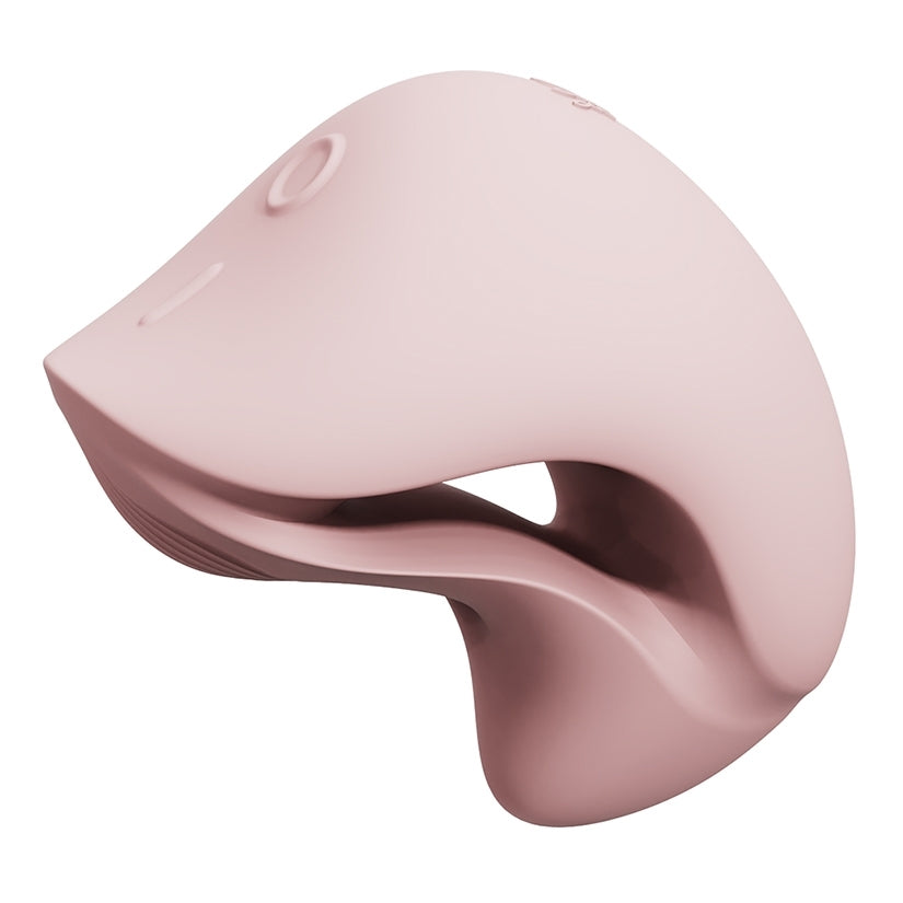 Zalo Mochi Vibrating Massager Sakura Pink, a playful dual-head device for internal and external stimulation.