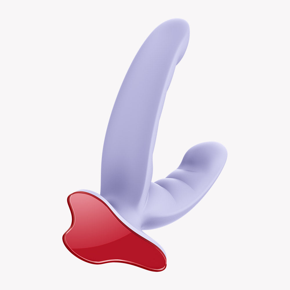 Fun Factory Ryde Grinding Dildo Purple with ribbed structure and suction cup base for versatile stimulation.