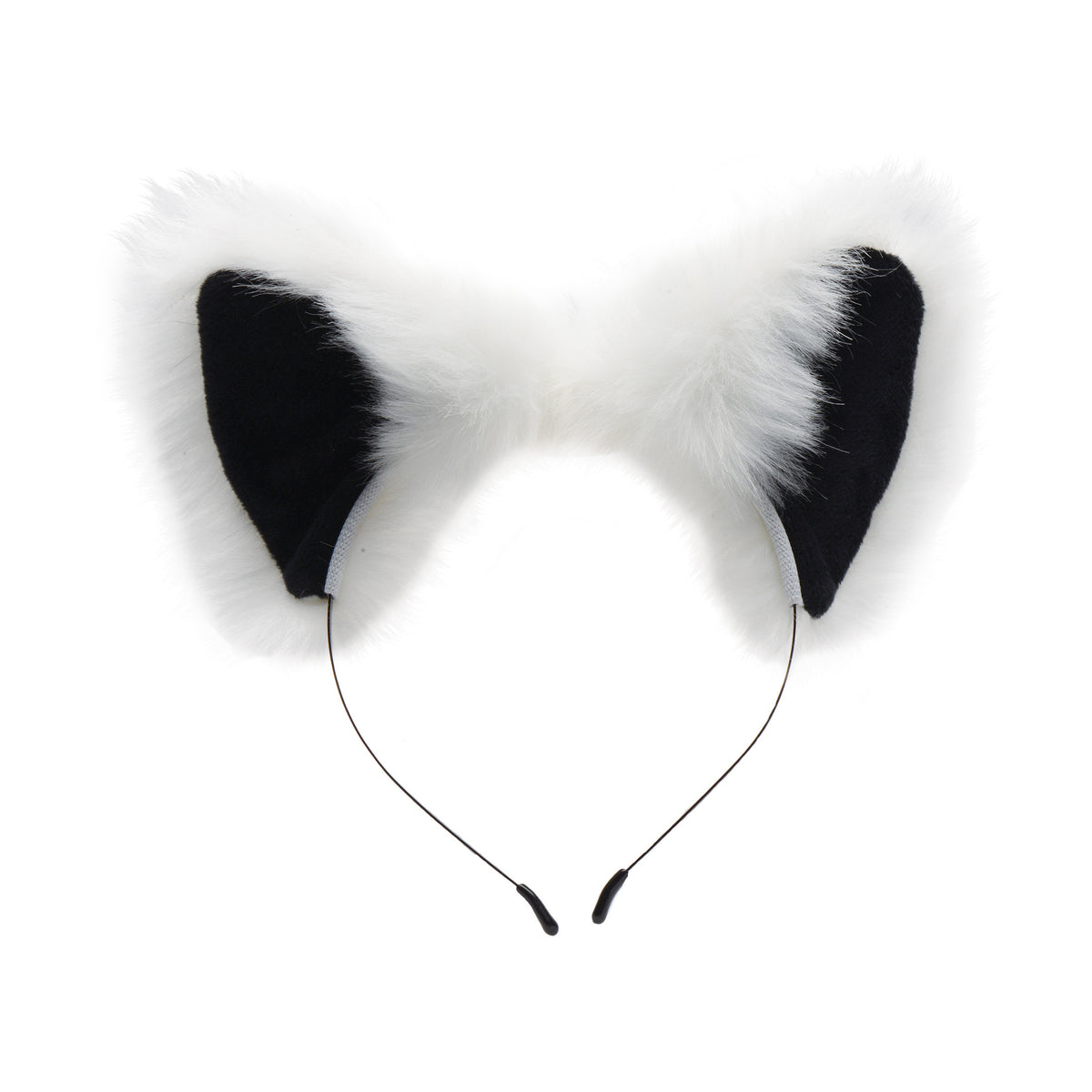 Tailz White Fox Tail Anal Plug and Ears Set fuzzy white fox ears headband for playful roleplay and imaginative fun.