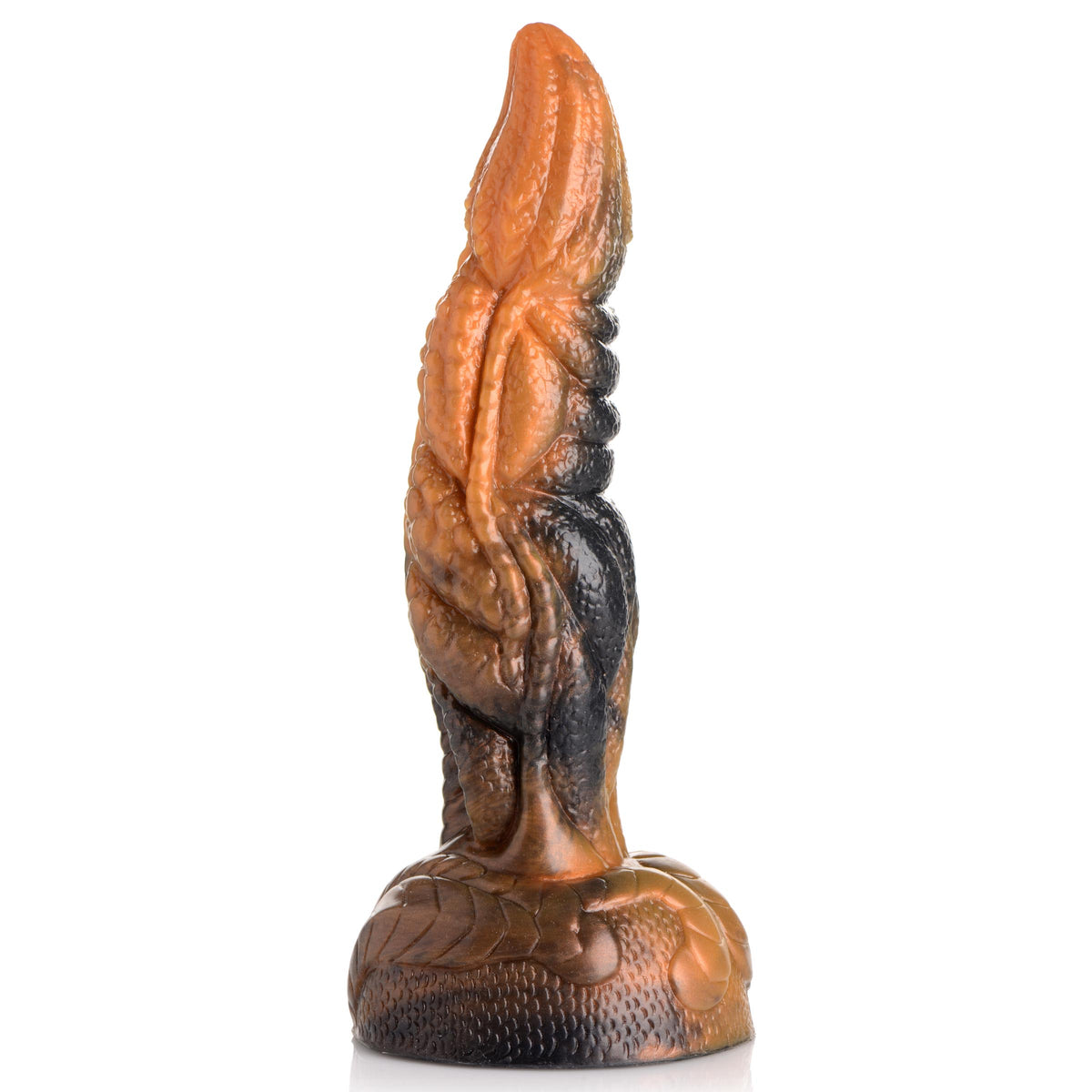 Creature Cocks Ravager Rippled Tentacle Silicone Dildo showcasing a muscular, textured tentacle design in brown and black tones.