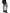 Leg Avenue Cracked Fishnet Tights 1X/2X Black worn with a black mini skirt and high-heeled boots, showcasing stylish design.