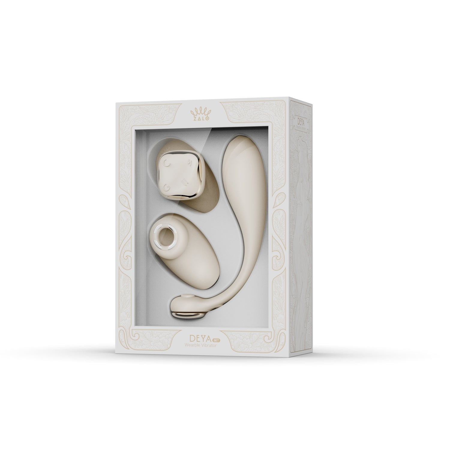 ZALO Deya Wearable Smart Dual Vibrator with App Control in elegant packaging